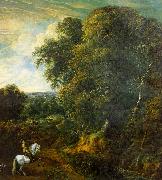 Corneille Huysmans Landscape with a Horseman in a Clearing Germany oil painting reproduction